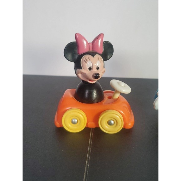 Disney Minnie Mouse Illco Vintage Toy Car /figure lot of 8 Mickeys girlfriend - Picture 4 of 9
